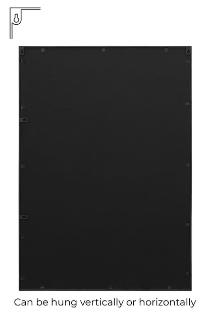 Genestra - Sleek Black Contemporary Outdoor Wall Mirror 39" x 27" (100x70CM)-6