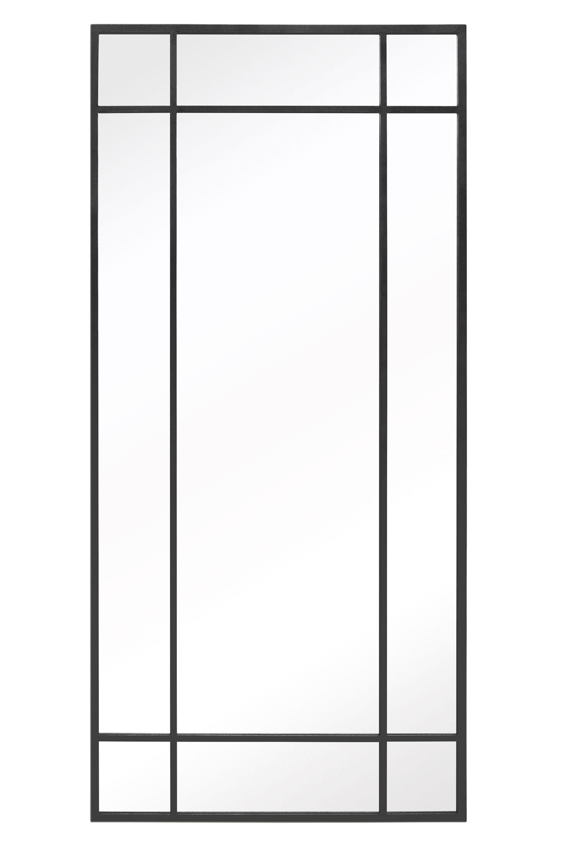 Genestra - Modern Black Wall & Floor Garden Mirror 71"x 33" (180x85cm)-2