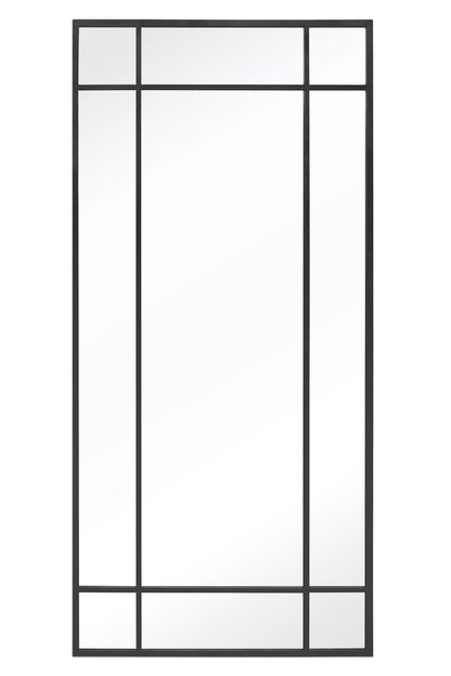 Genestra - Modern Black Wall & Floor Garden Mirror 71"x 33" (180x85cm)-2