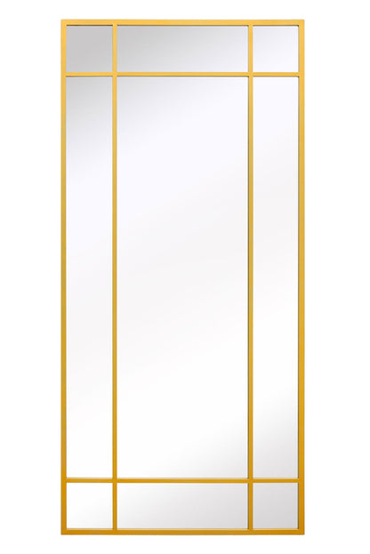 Genestra - Modern Gold Wall and Floor Garden Mirror 71"x 33" (180x85cm)-2