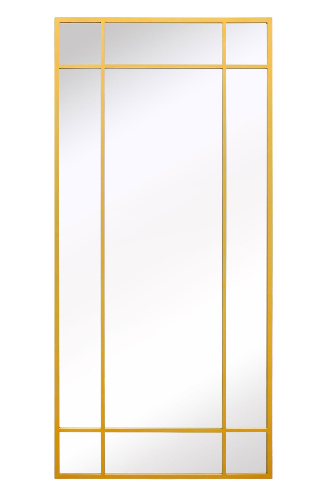 Genestra - Modern Gold Wall and Floor Garden Mirror 71"x 33" (180x85cm)-2