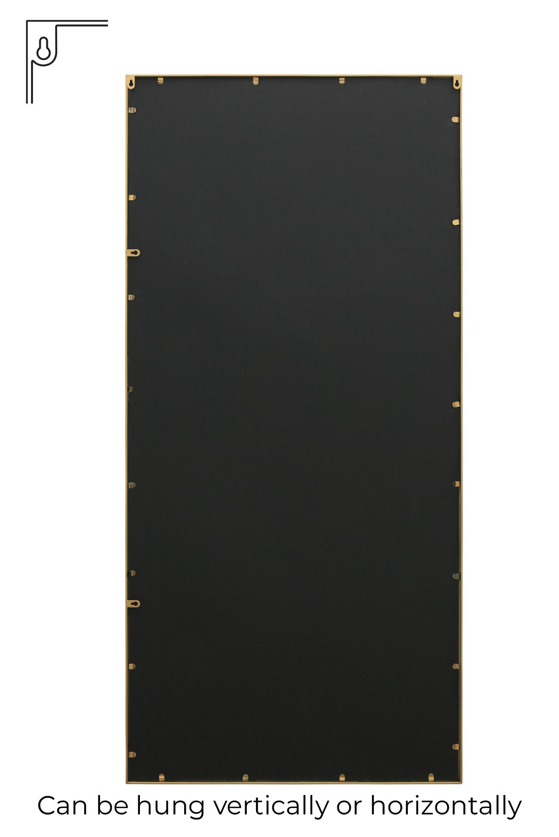 Genestra - Modern Gold Wall and Floor Garden Mirror 71"x 33" (180x85cm)-6