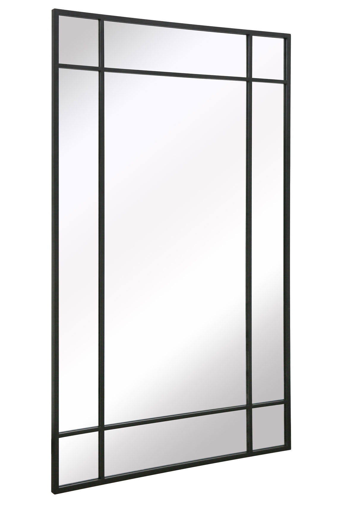 Genestra - Modern Black Leaning Wall Mirror for Garden 71"x 43" (180x110cm)-4