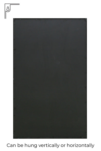 Genestra - Modern Black Leaning Wall Mirror for Garden 71"x 43" (180x110cm)-4