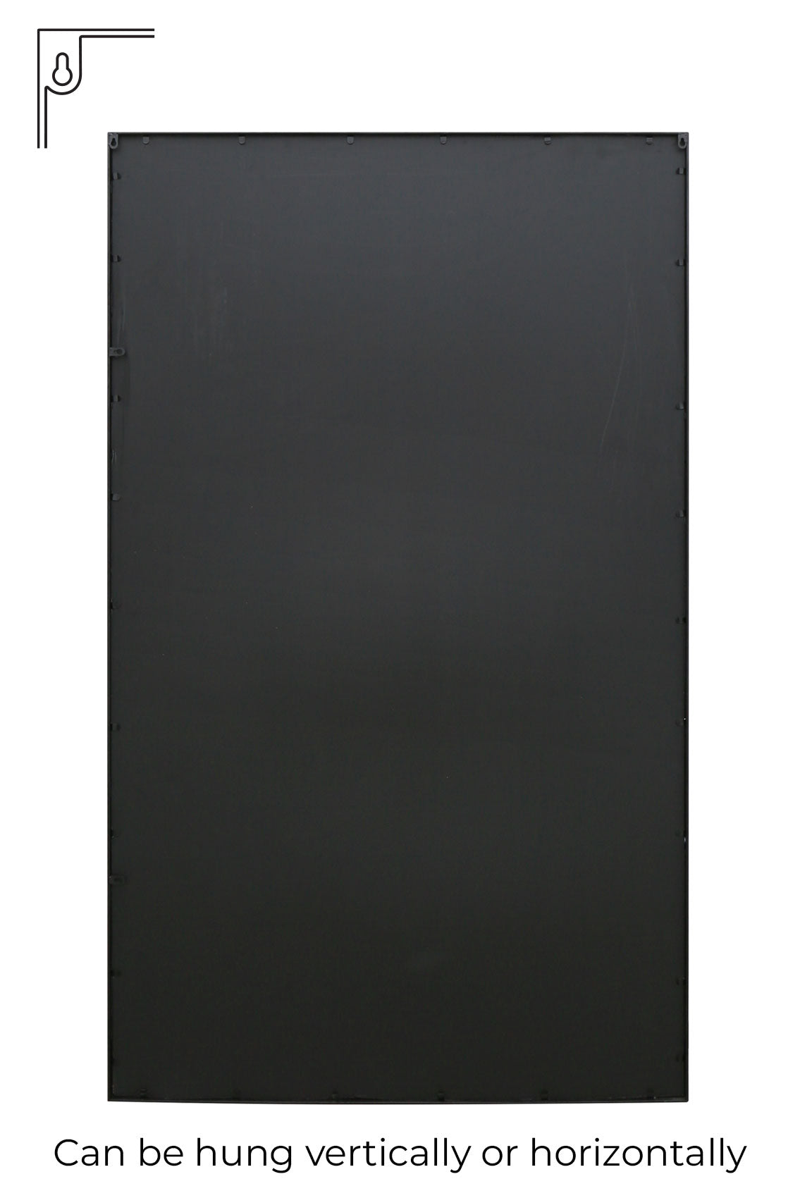 Genestra - Modern Black Leaning & Wall Garden Mirror 79"x 47" (200x120cm)-6