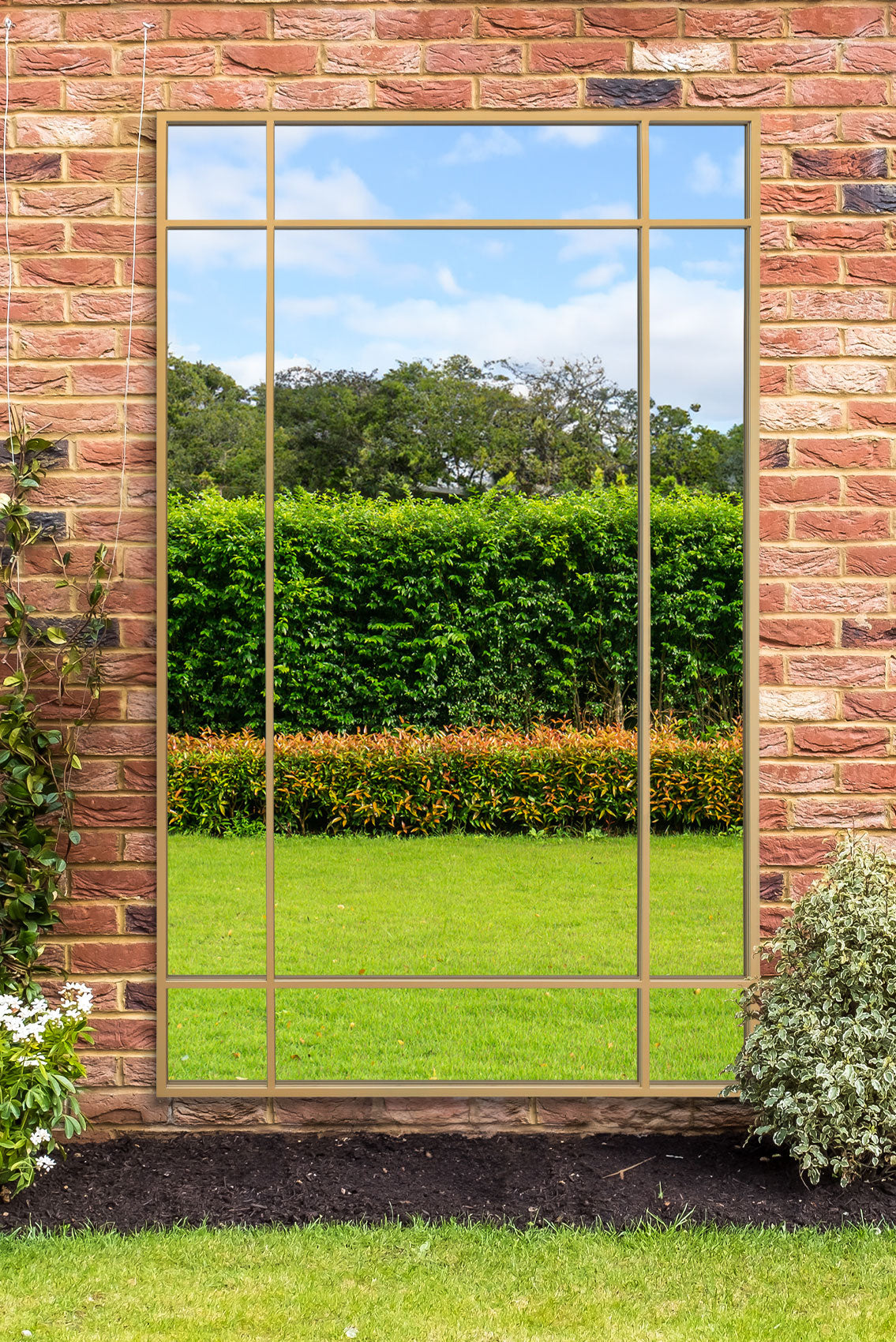 Genestra - Modern 79"x 47" Garden Wall & Leaner Mirror 200x120cm-1