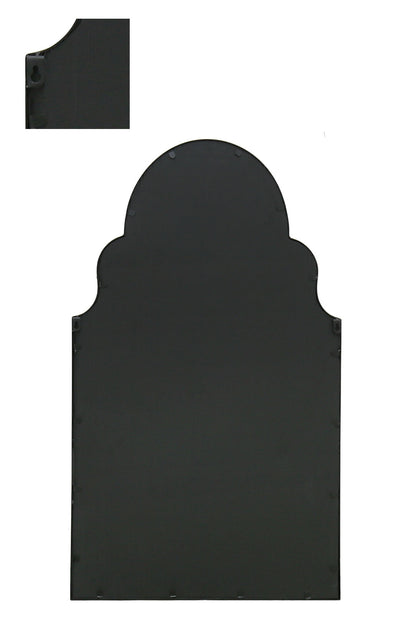 The Arched Elegance - Black Metal Framed  Wall Mirror 41"x 24" (104CM X 61CM)-4