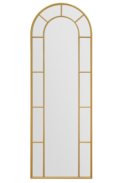 The Luxe Arched Garden Mirror - Gold Frame Leaner 67" X 24" (170CM X 60CM)-2