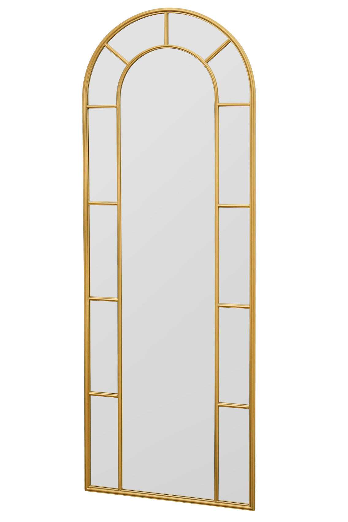 The Luxe Arched Garden Mirror - Gold Frame Leaner 67" X 24" (170CM X 60CM)-4