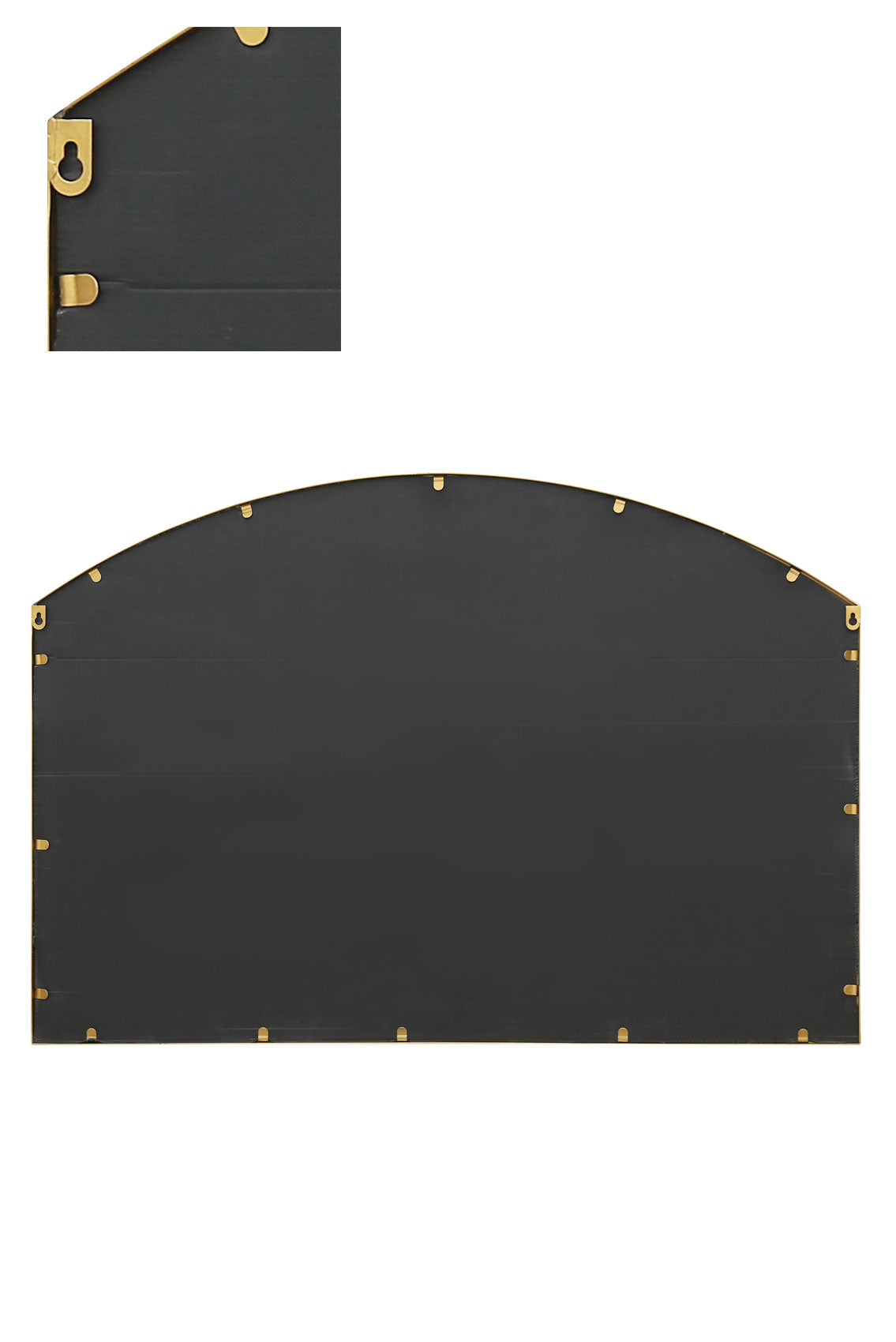 The Elegance - Gold Arched Wall Mirror for Gardens 43" X 29" (110CM X 75CM)-6