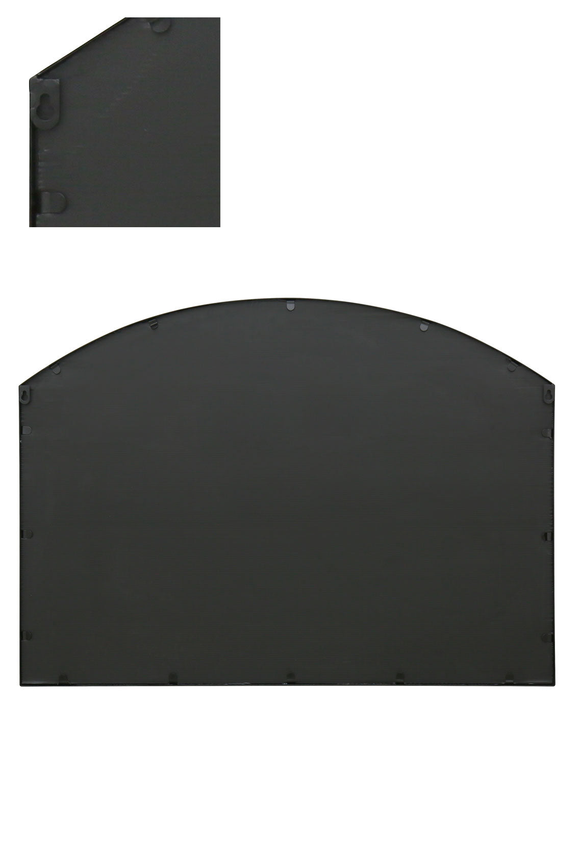 The Arcus - Elegant Arched Wall Mirror with Black Frame 35" X 26" (90CM X 65CM)-4