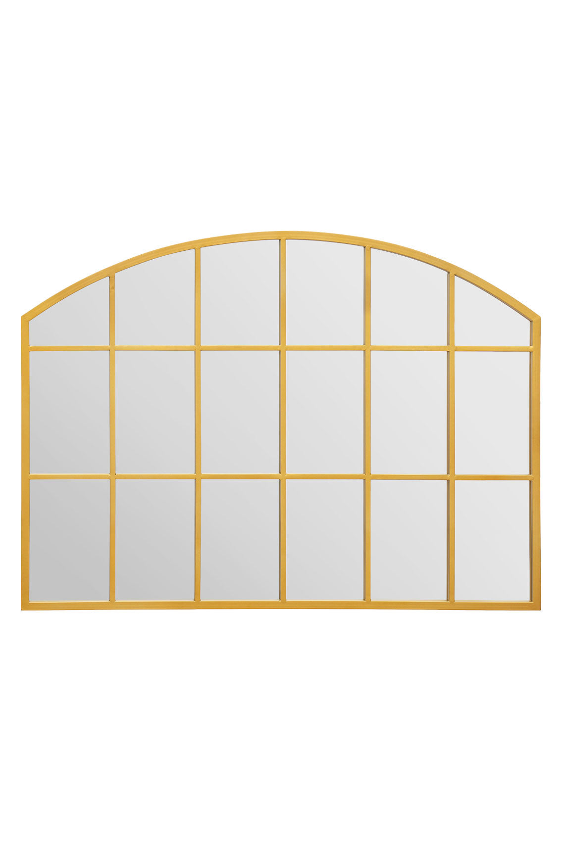 Arched Garden Wall Mirror with Gold Frame - 35" x 26" (90CM x 65CM)-2