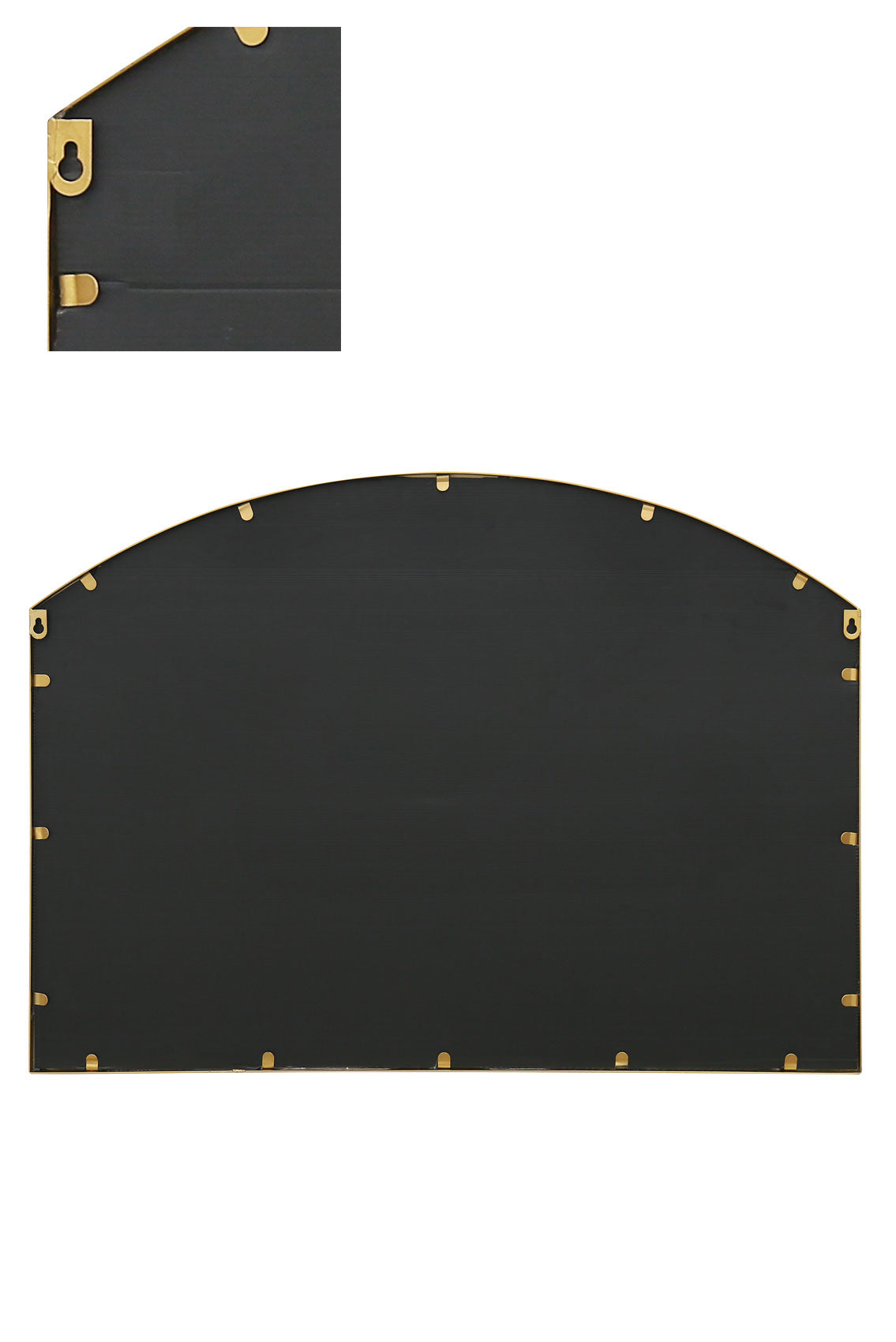 Arched Garden Wall Mirror with Gold Frame - 35" x 26" (90CM x 65CM)-4