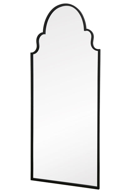 The Arcus - 79" x 33" (200x85CM) Black Framed Arched Full-Length Garden Mirror-3