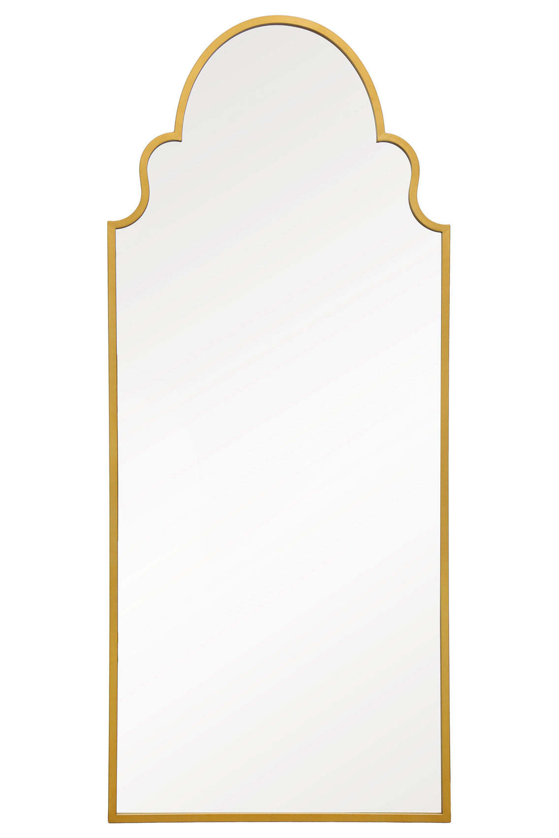 The Arcus Elegance - 79" x 33" (200x85CM) Gold Framed Arched Leaning Wall Mirror-2