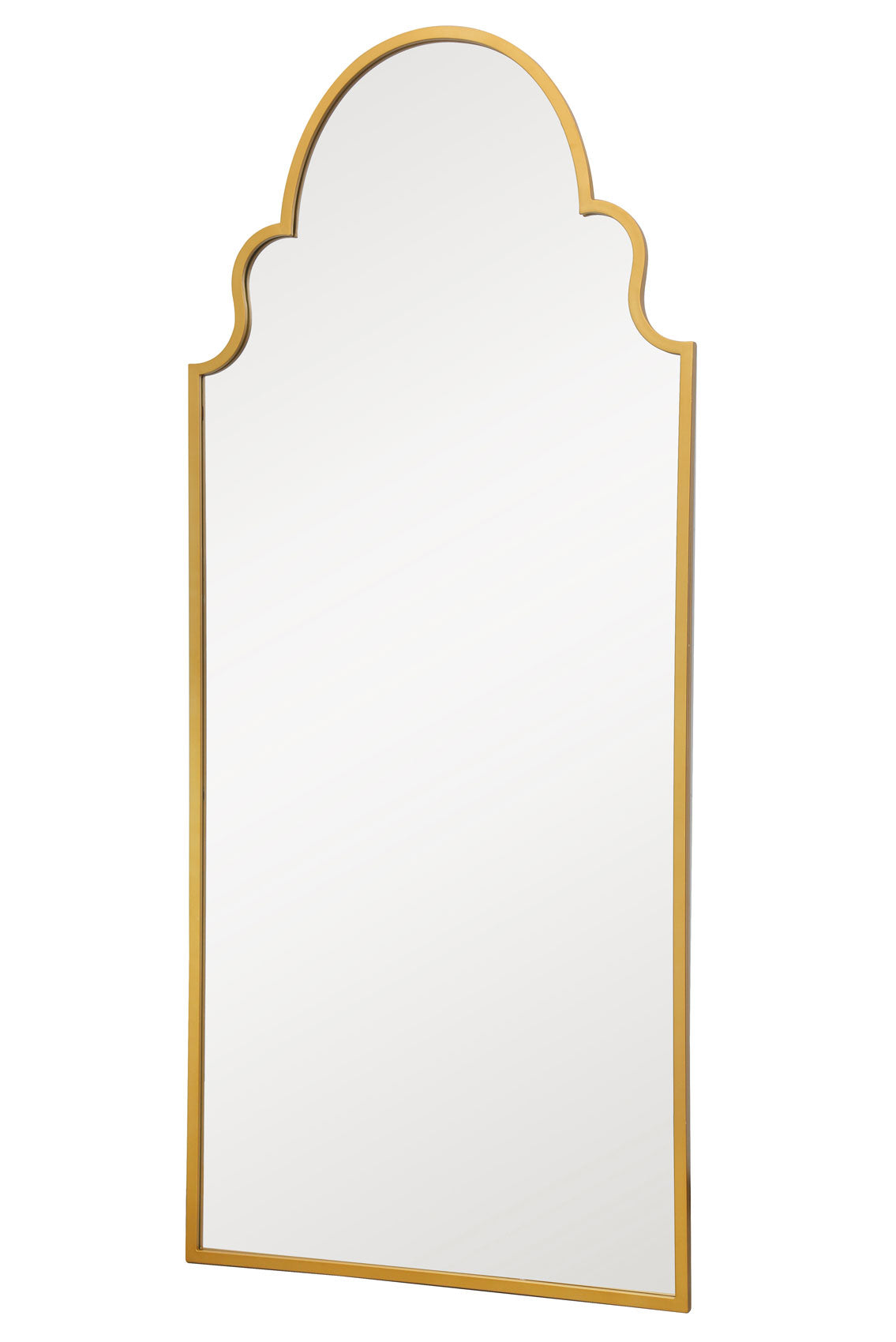 The Arcus Elegance - 79" x 33" (200x85CM) Gold Framed Arched Leaning Wall Mirror-4