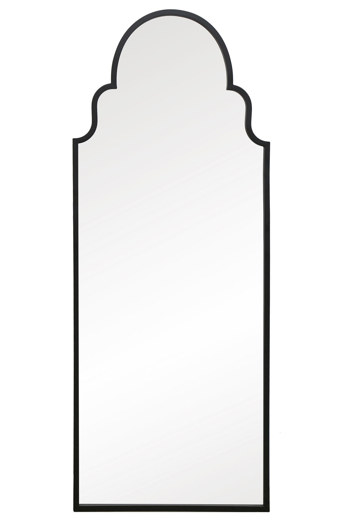 The Arcus - Elegant Arched Black Framed Leaner Mirror for Wall Decor 71" x 28" (180x70CM)-2