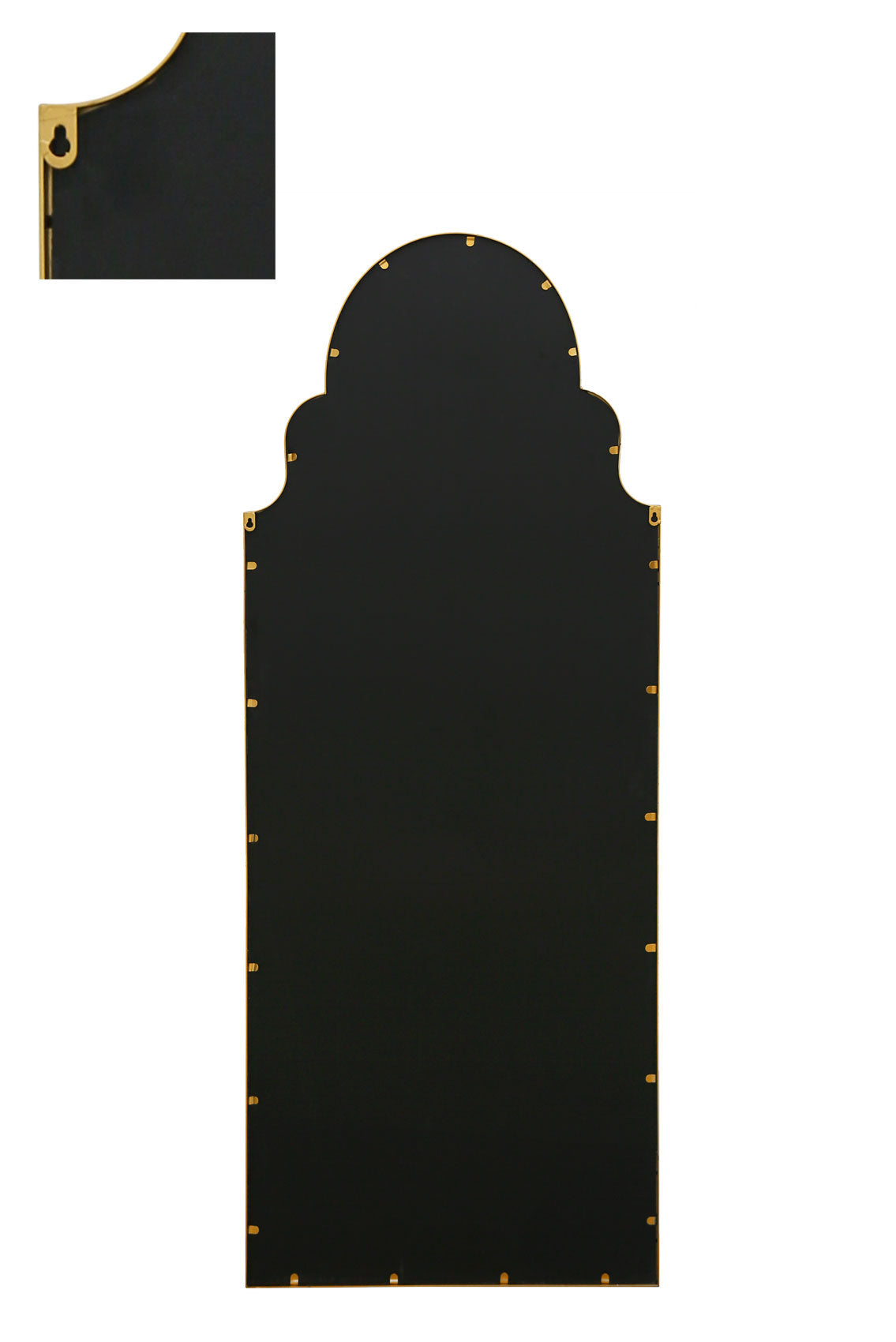 The Radiance - Elegant Gold Arched Leaner Mirror for Wall Decor 71" x 28" (180x70CM)-4