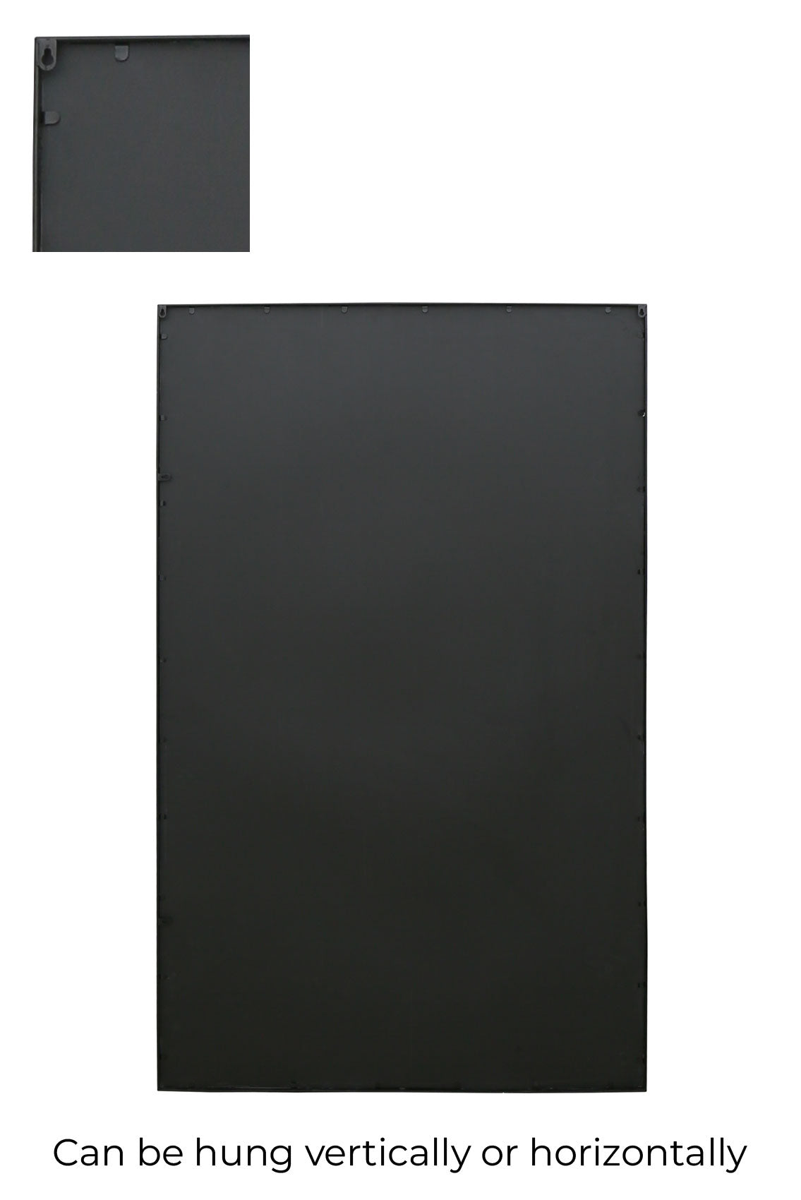 Genestra - Contemporary Black Garden Mirror for Wall & Leaning Use, 79"x 47" (200x120cm)-6