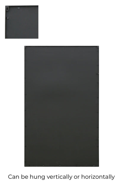 Genestra - Contemporary Black Garden Mirror for Wall & Leaning Use, 71"x 43" (180x110cm)-4