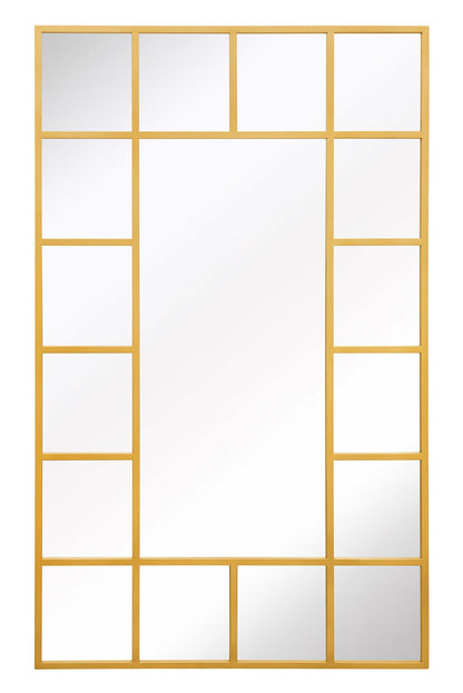 Genestra - Contemporary Gold Leaning & Wall Garden Mirror 71"x 43" (180x110cm)-1