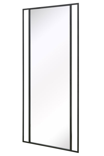 Genestra - Contemporary Black Garden Mirror 79"x 35" (200x90cm) for Wall & Leaning Use-4