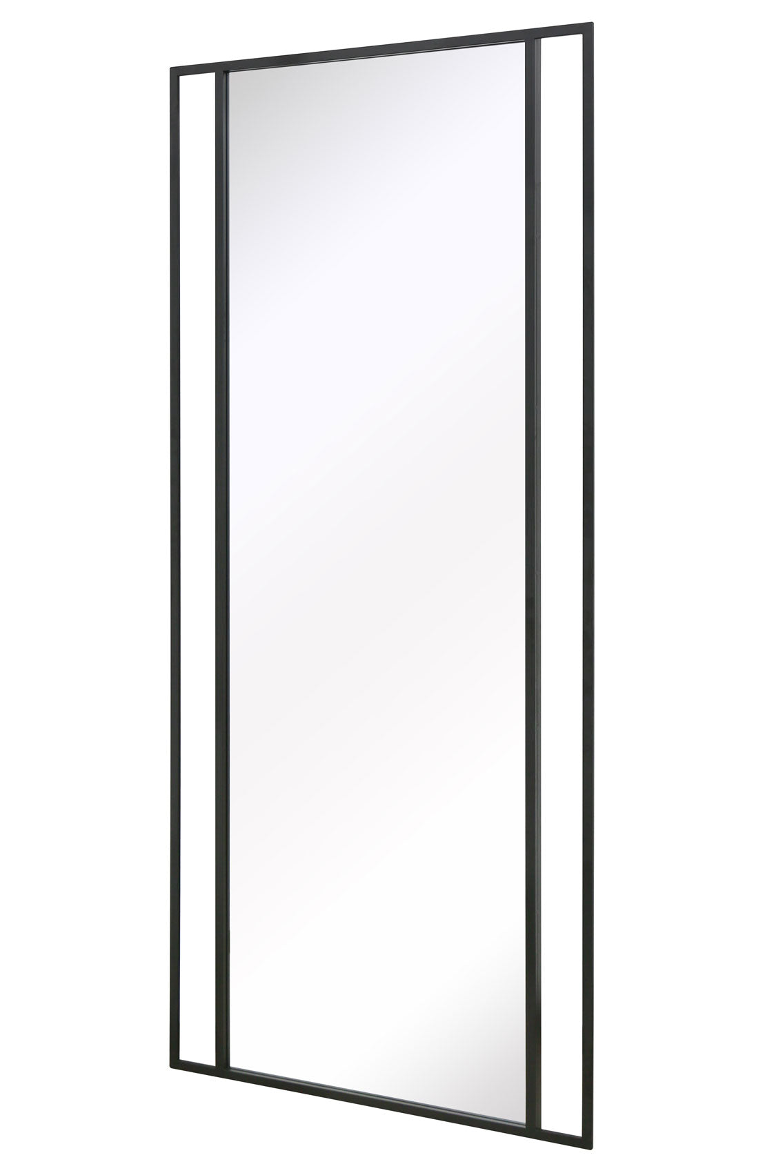 Genestra - Contemporary Black Garden Mirror 79"x 35" (200x90cm) for Wall & Leaning Use-3