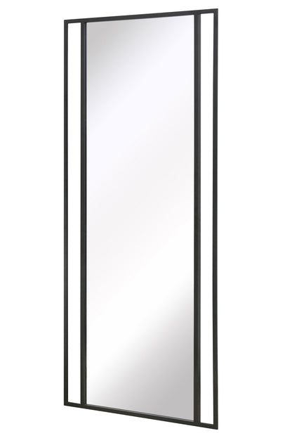 Genestra - Sleek Black 71"x 31" (180x80cm) Wall & Leaner Garden Mirror-3