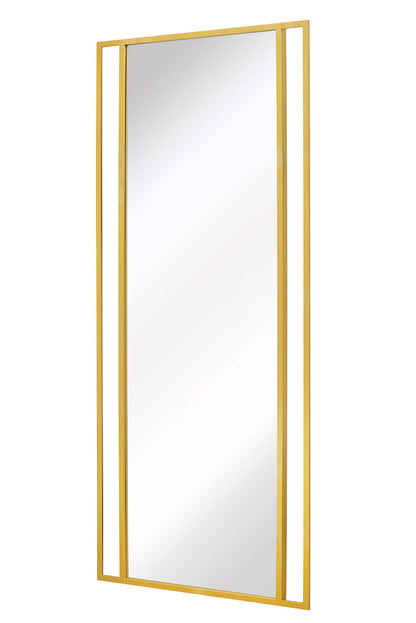 Genestra - Contemporary Gold Leaning Garden Mirror 71"x 31" (180x80cm)-4