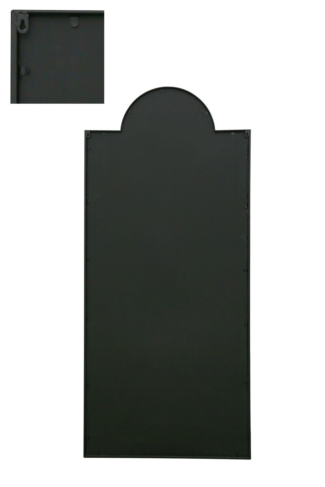 Genestra - Sleek Black 75"x33" (190x85cm) Wall & Leaner Garden Mirror-6