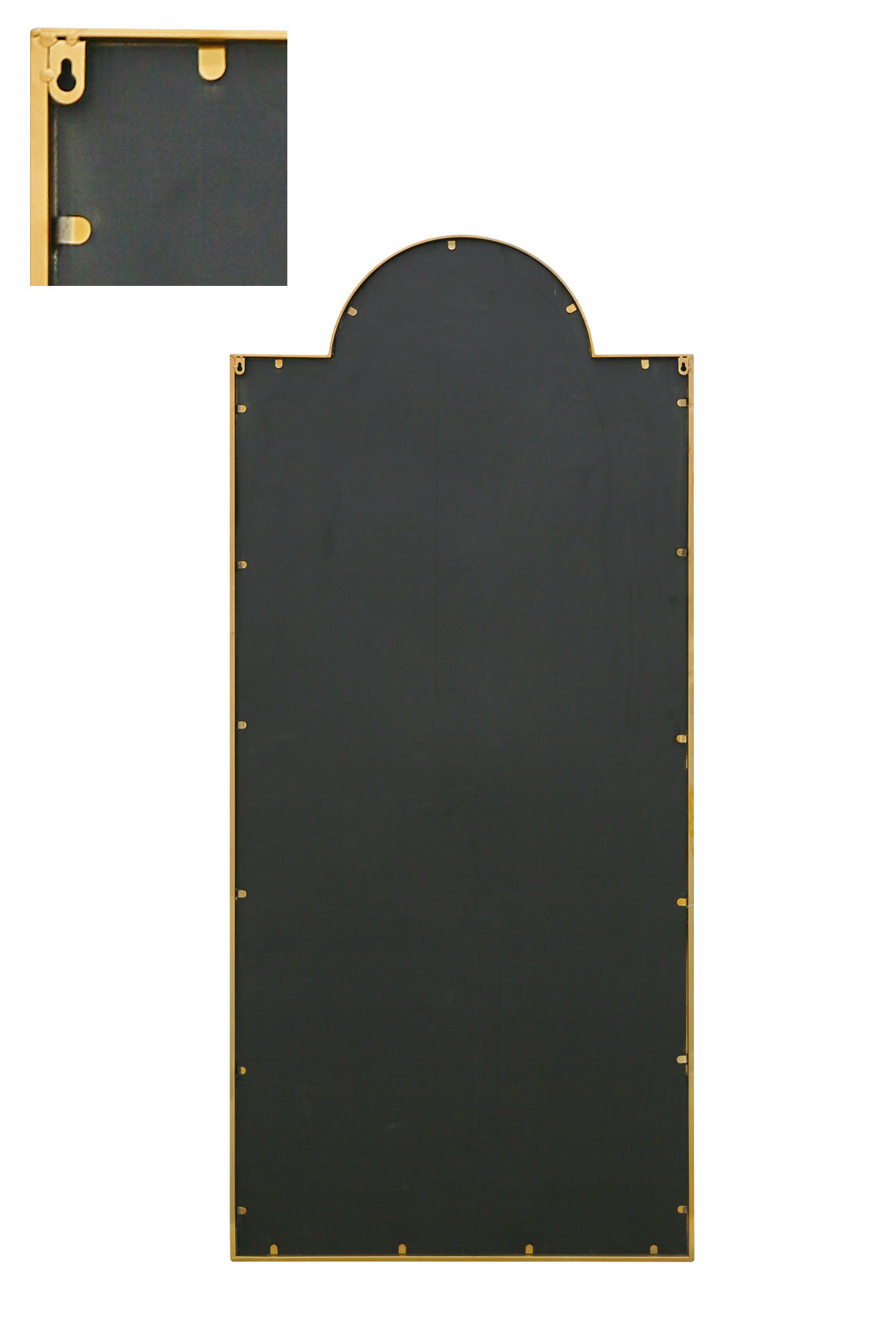 Genestra - Modern Gold Wall & Leaner Mirror for Garden 75"x 33" (190x85cm)-6