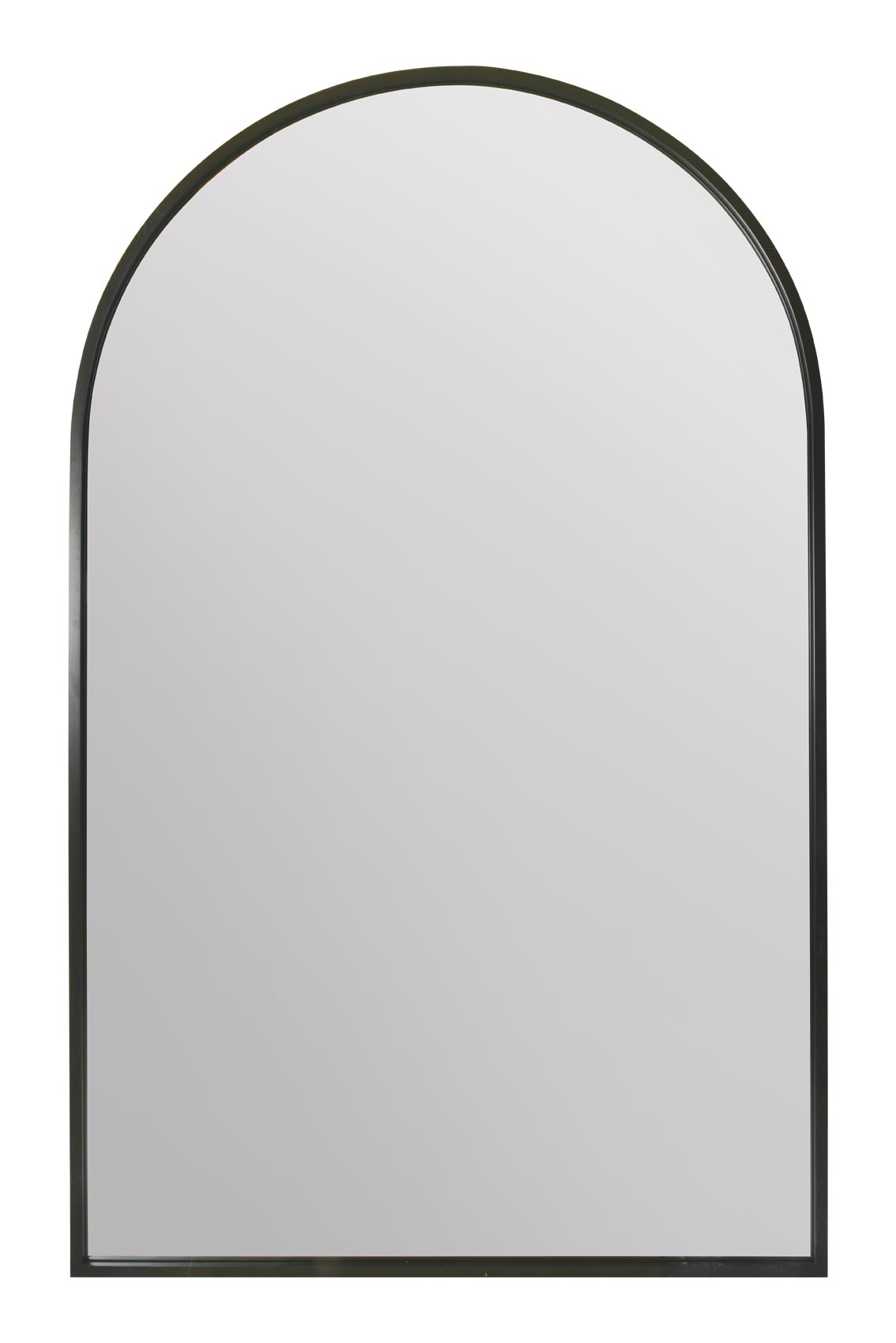 The Arcus - 75" x 47" (190x120CM) Black Framed Arched Full-Length Garden Mirror-2