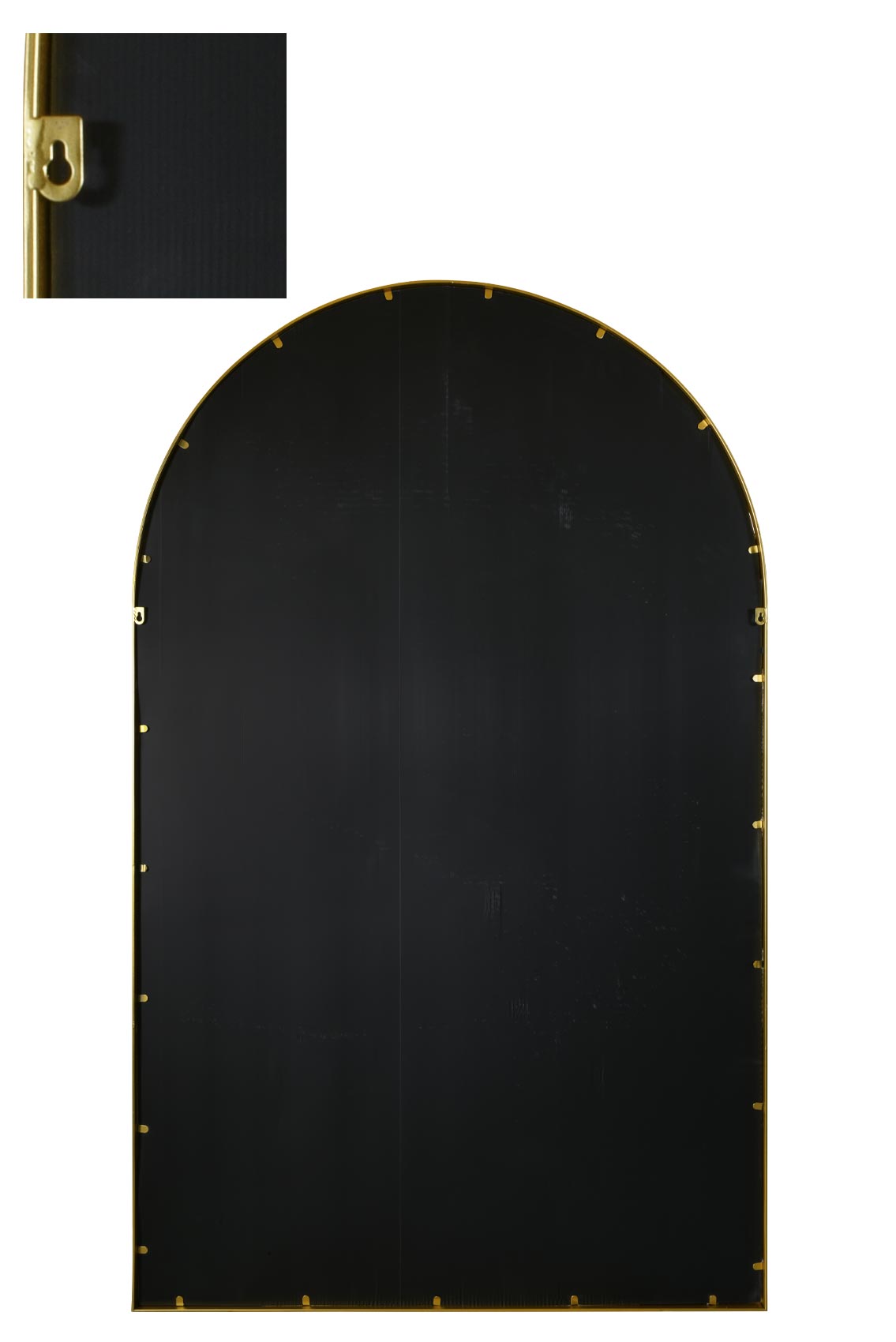 The Arcus Elegance - 75" x 47" (190x120CM) Gold Framed Arched Leaning Wall Mirror-6