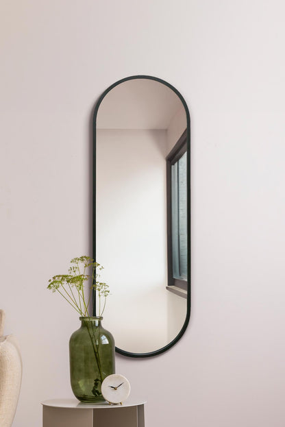 The Vultus - Sleek Black Metal Double Arched Wall Mirror 63" X 22" (160CM X 55CM) Perfect for Indoor and Outdoor Use!-1