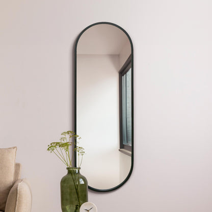 The Vultus - Sleek Black Metal Double Arched Wall Mirror 63" X 22" (160CM X 55CM) Perfect for Indoor and Outdoor Use!-2