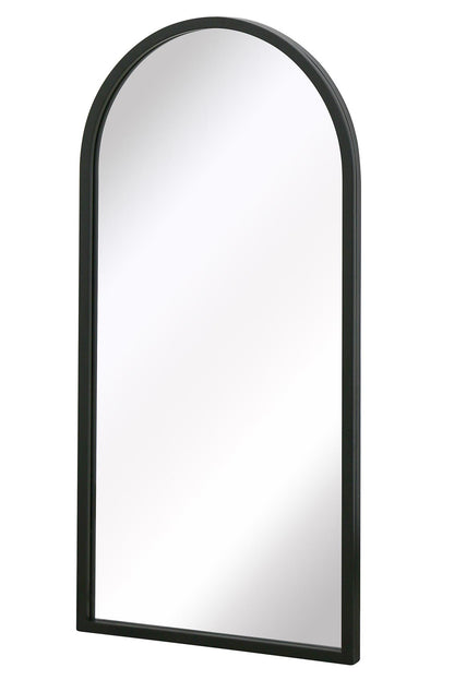 The Arched Elegance - Outdoor and Indoor Black Metal Framed Garden Mirror 31" X 16" (80CM X 40CM)-3