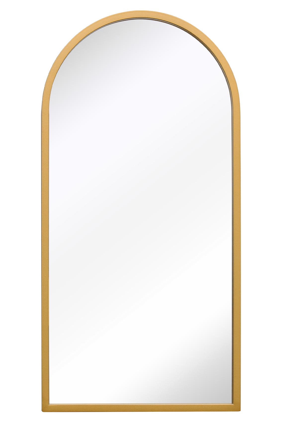 The Arcadia - 31" X 16" (80CM X 40CM) Gold Metal Arched Mirror for Indoor and Outdoor Use-2