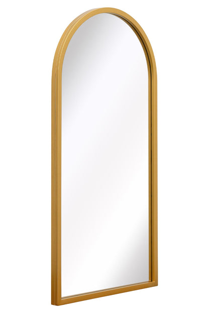 The Arcadia - 31" X 16" (80CM X 40CM) Gold Metal Arched Mirror for Indoor and Outdoor Use-3