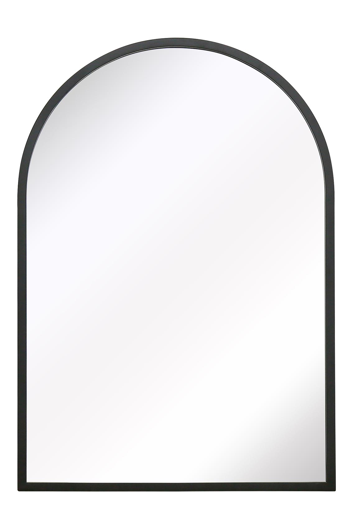 The Arched Elegance - 39" X 27" (100CM X 70CM) Black Metal Framed Garden Mirror for Indoor and Outdoor Use!-2