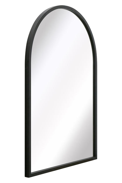 The Arched Elegance - 39" X 27" (100CM X 70CM) Black Metal Framed Garden Mirror for Indoor and Outdoor Use!-3