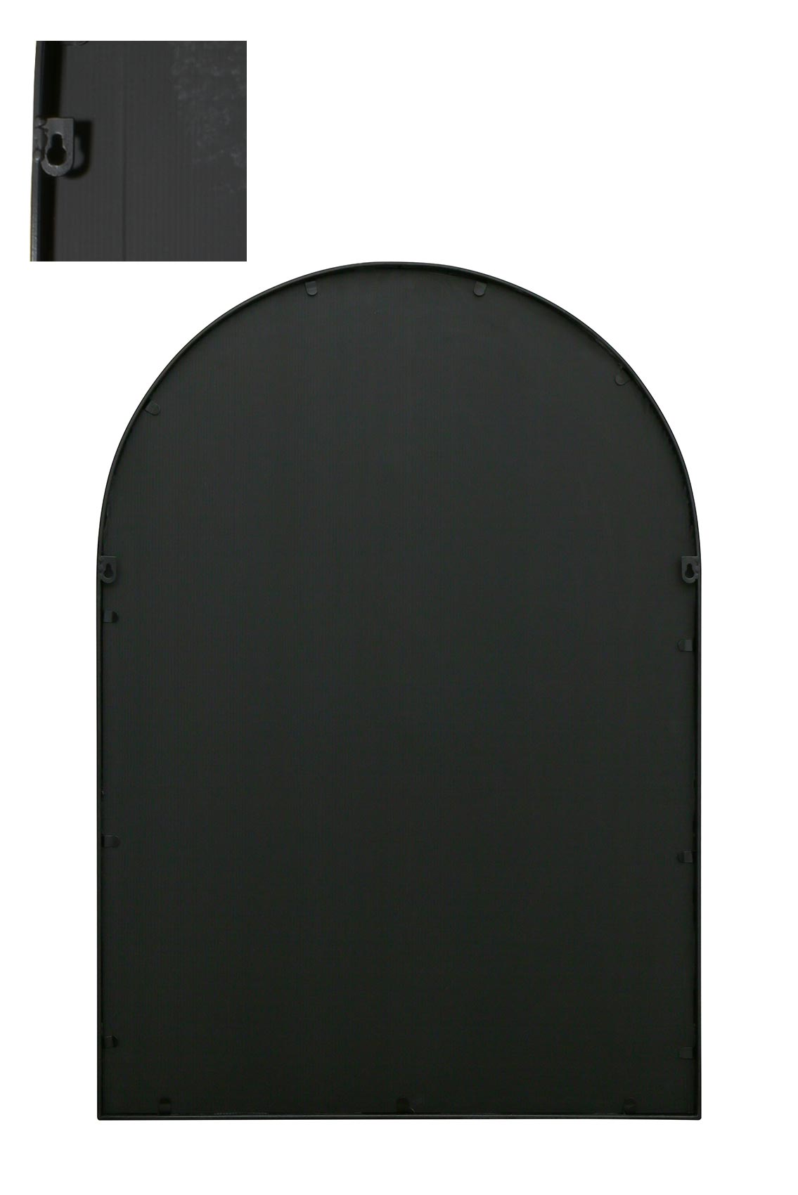 The Arched Elegance - 39" X 27" (100CM X 70CM) Black Metal Framed Garden Mirror for Indoor and Outdoor Use!-4