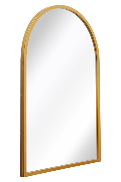 The Arcadia - Elegant Gold Arched Garden Mirror 39" X 27" (100CM X 70CM) for Indoor and Outdoor Use!-3