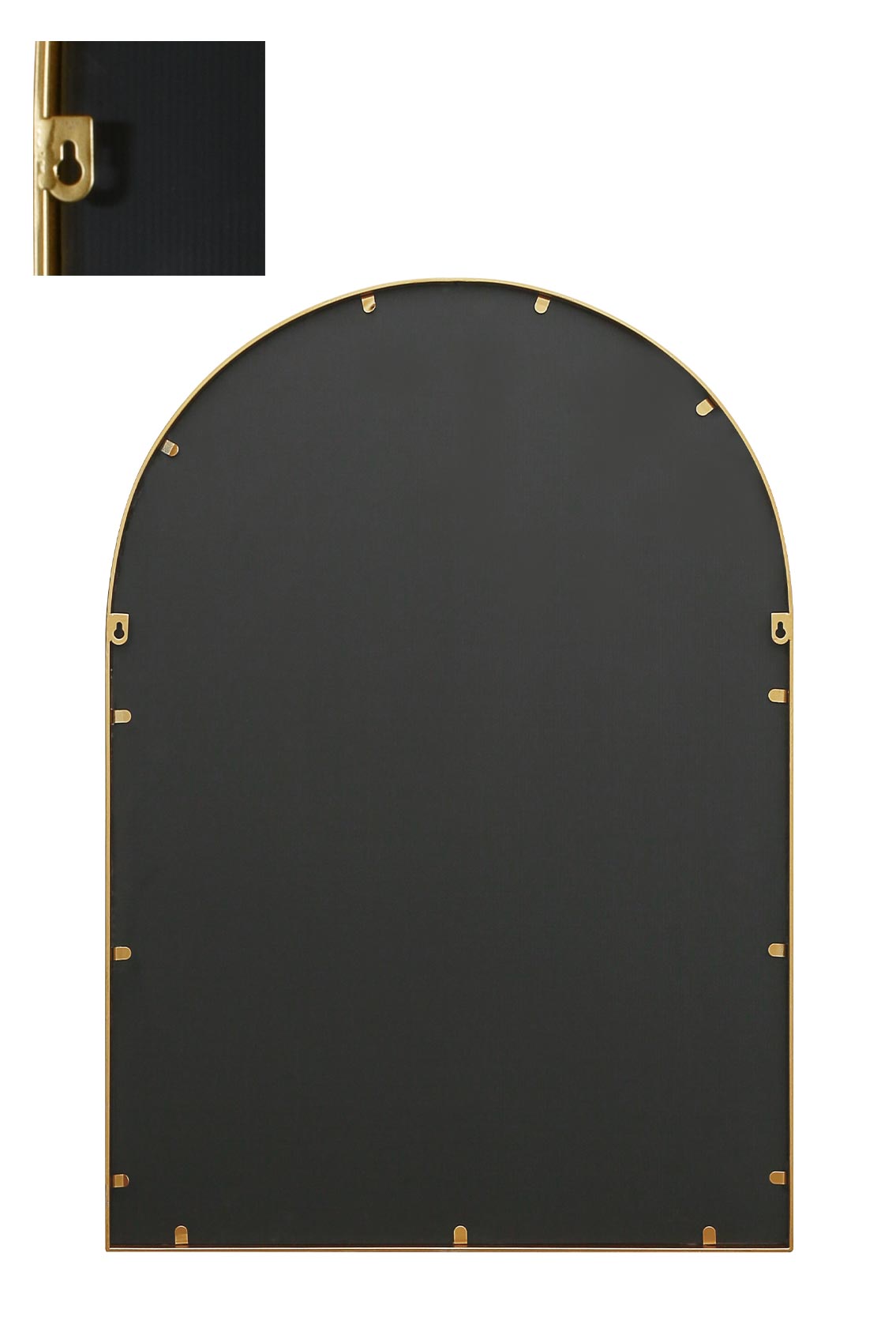 The Arcadia - Elegant Gold Arched Garden Mirror 39" X 27" (100CM X 70CM) for Indoor and Outdoor Use!-4