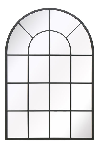 The Arcus - 47"x31" Black Framed Arched Garden Mirror for Indoor and Outdoor Use (120x80CM)-2