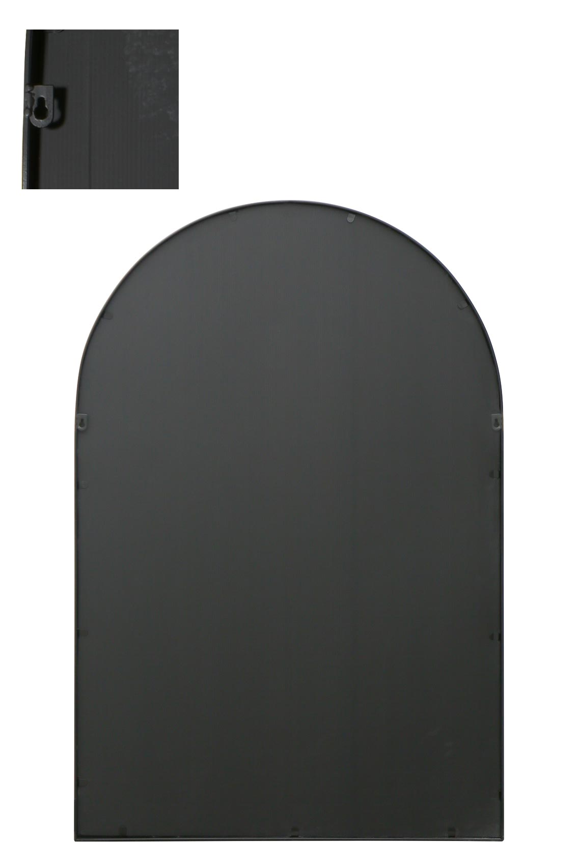 The Arcus - 47"x31" Black Framed Arched Garden Mirror for Indoor and Outdoor Use (120x80CM)-4