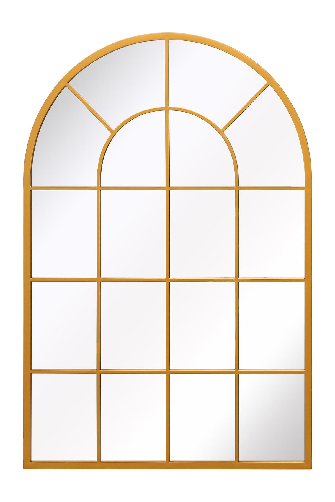 The Arcus - Elegant Arched Garden Mirror with Gold Frame, 47"x31" (120x80CM) for Indoor and Outdoor Use!-2