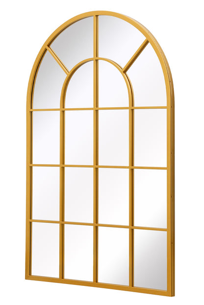 The Arcus - Elegant Arched Garden Mirror with Gold Frame, 47"x31" (120x80CM) for Indoor and Outdoor Use!-3