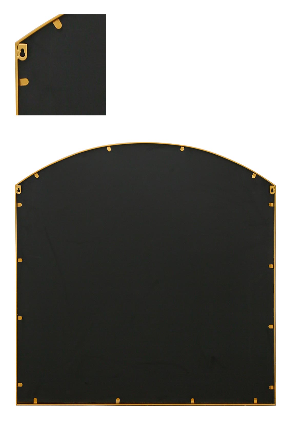 The Arcus - 39"x39" (100x100CM) Gold Framed Arched Garden Mirror for Indoor and Outdoor Use!-4