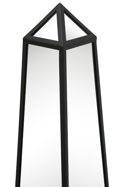 Sleek Black Metal Framed Reflective Garden Obelisk 47" X 10" X 10" (120CM X 25CM X 25CM)-4