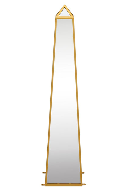 Gold Trimmed Mirrored Garden Obelisk Ornament - 47" X 10" X 10" (120CM X 25CM X 25CM)-2